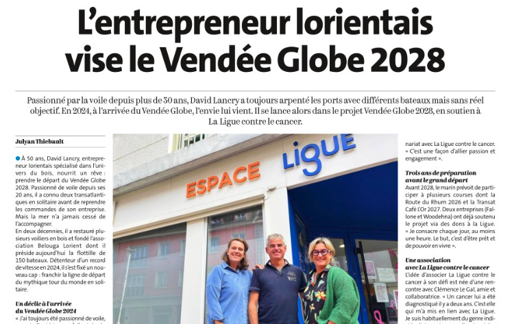 Article le Télégramme - David Lancry - Wood4good